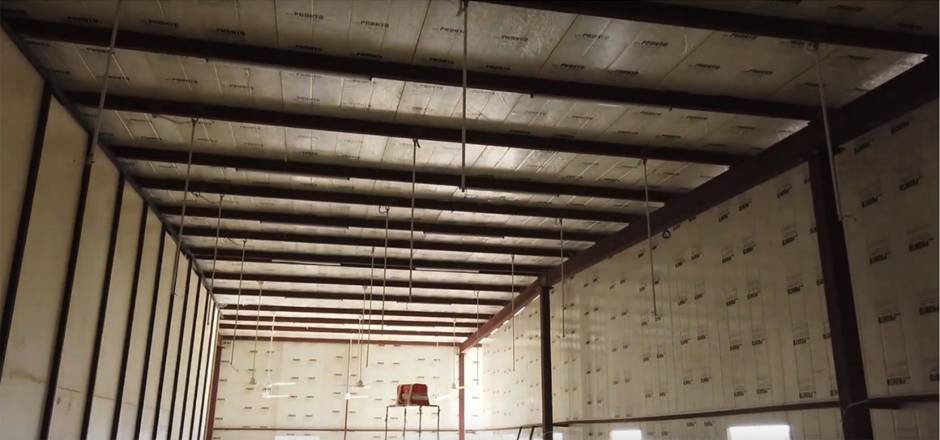 puf roofing panels and puf wall panels installed for factory